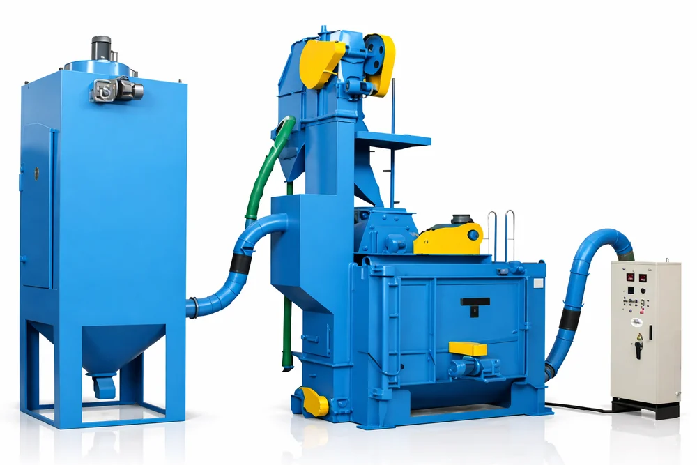 Semi Automatic Swing Table Shot Blasting Machine